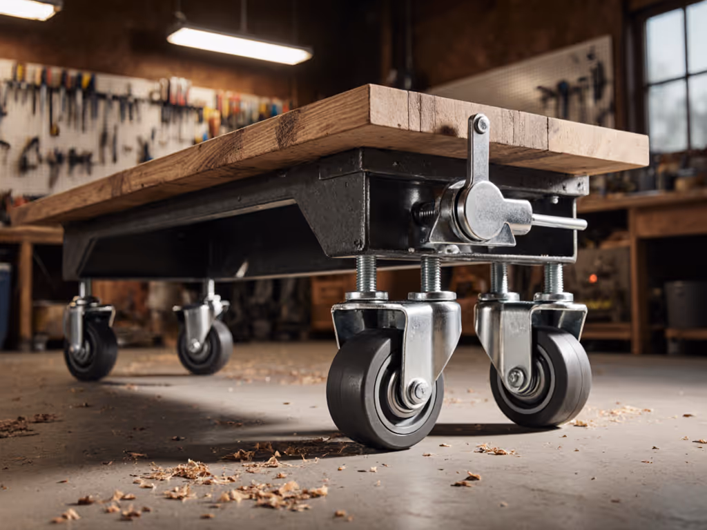 Workbench Caster System: Stop Wobble, Keep Mobility
